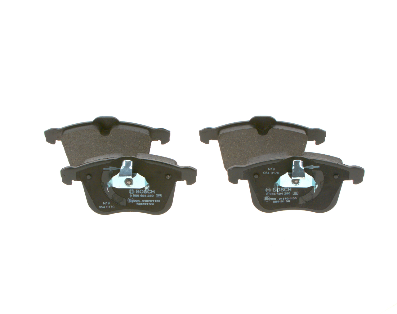 OEM-Nummer 12 80 216 7 - Bremsbeläge 0 986 494 280 OPEL, SAAB, CADILLAC, VAUXHALL, HOLDEN