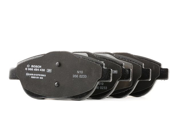 Pastilhas de travão 0 986 494 438 BOSCH PEUGEOT 208 II Hatchback (UB_, UP_, UW_, UJ_) 1.2 MHEV 2024 101 cv