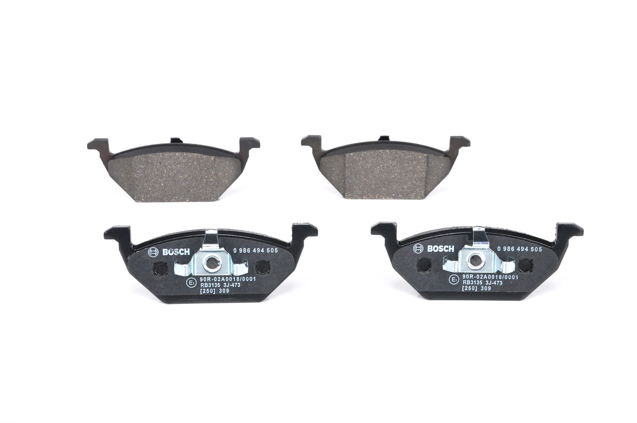 Kit pastiglie freni 0 986 494 505 BOSCH Volkswagen up! Hatchback (121, 122, BL1, BL2) 1.0 TSI Flex 2016 105 CV