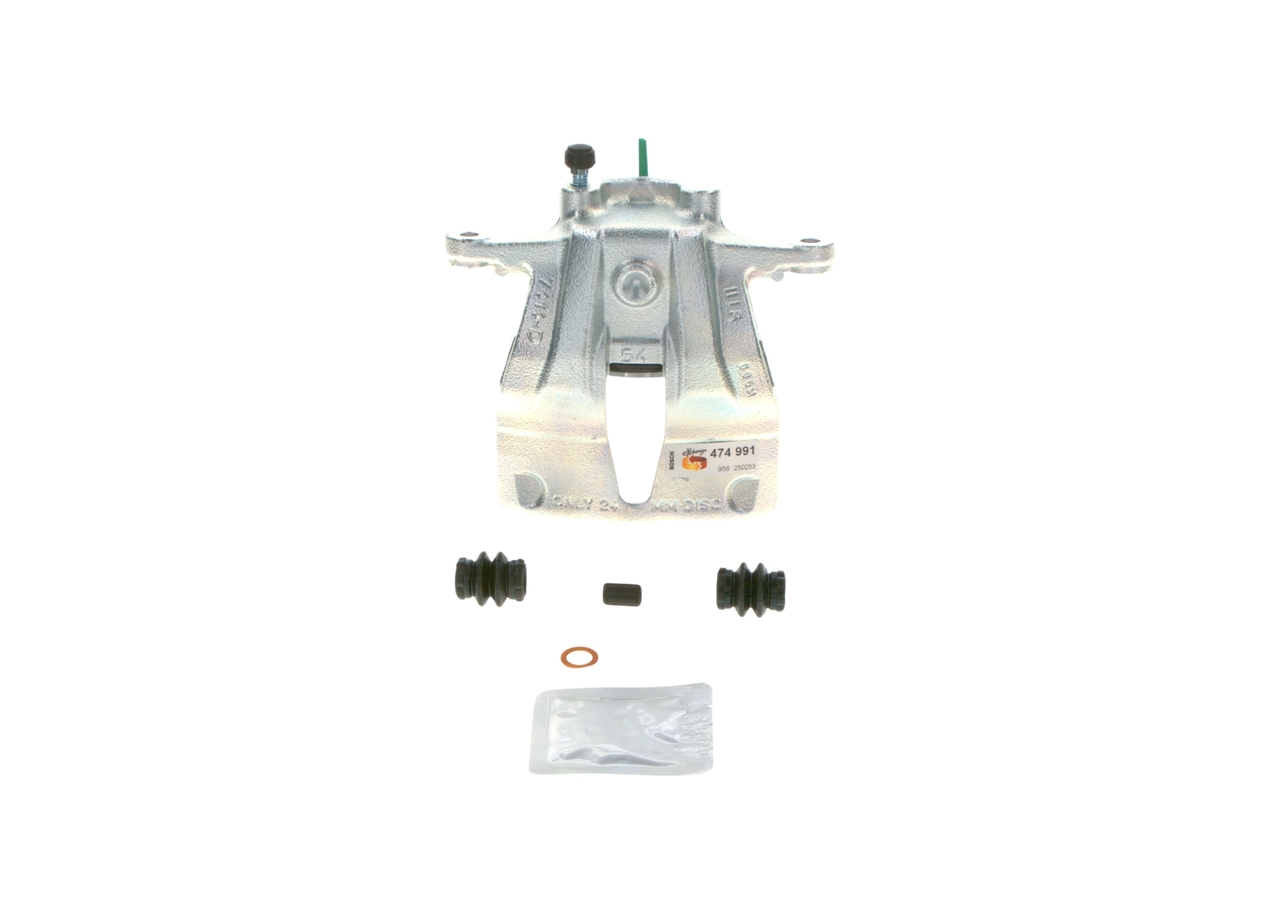 BOSCH 0 986 474 991 brake caliper VAUXHALL Corsa Mk2 (C) Hatchback (X01) 1.4 16V (F08, F68) 90hp 2004