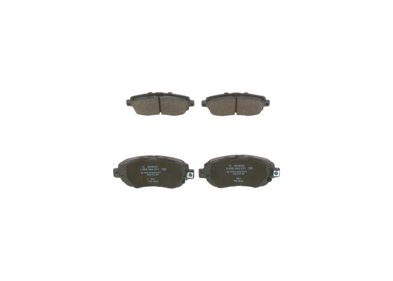 Número OEM 04465 30272 - Juego de pastillas de freno 0 986 494 211 TOYOTA, LEXUS, SATURN, WIESMANN