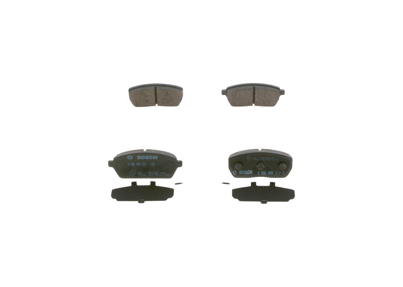 Numer OEM 55200-50FA0 - Klocki hamulcowe 0 986 494 312 MAZDA, SUZUKI
