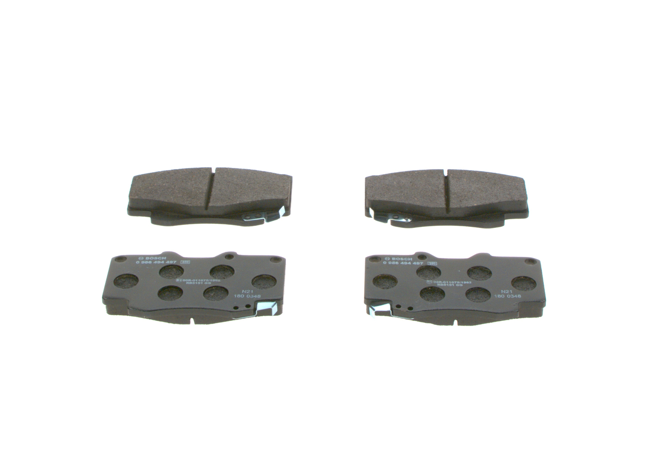OEM nummer 04465 YZ ZDV - Bremseklosser 0 986 494 497 TOYOTA, LEXUS, SATURN, WIESMANN