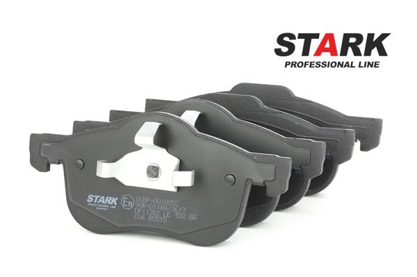 STARK | Pastilla excl. contacto de avisador de desgaste, Eje delantero, con clip de émbolo SKBP-0010052 VOLVO S60 I (P24, 384) 2006 baratos online