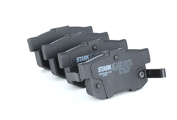 Bremsbeläge SKBP-0010059 STARK 5580057L50 mit akustischer Verschleißwarnung, Hinterachse, mit Anti-Quietsch-Blech