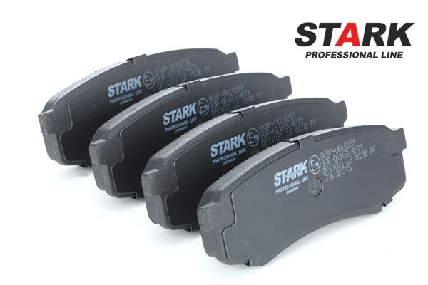 Bremsbeläge SKBP-0010231 STARK 4605A458 exkl. Verschleißwarnkontakt, Hinterachse