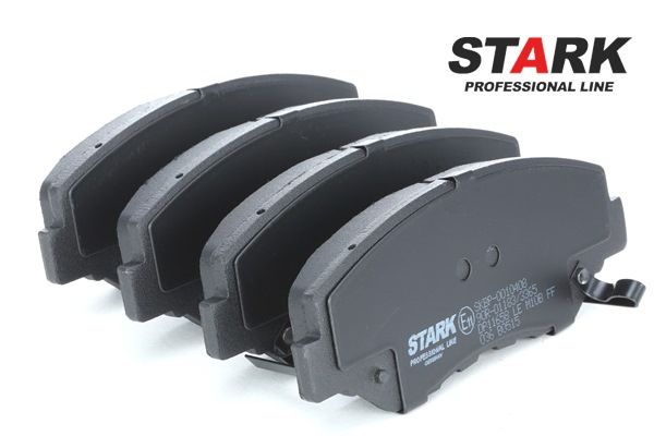 Bremsbeläge SKBP-0010408 STARK 45022SCVA01 mit akustischer Verschleißwarnung, Vorderachse, mit Anti-Quietsch-Blech