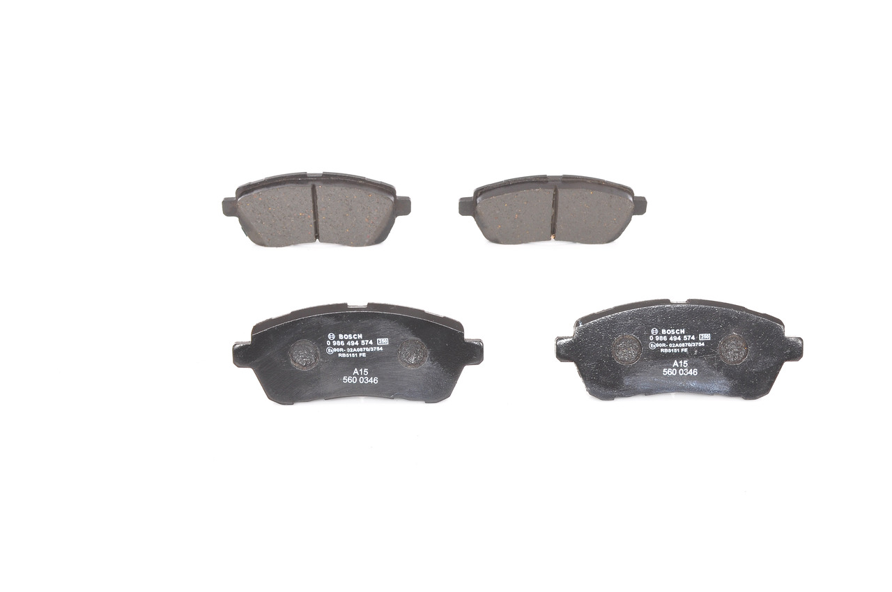 Numéro OEM DFY1 33 28ZA - Plaquettes de frein 0 986 494 574 FORD, TOYOTA, SUZUKI, MITSUBISHI, MAZDA