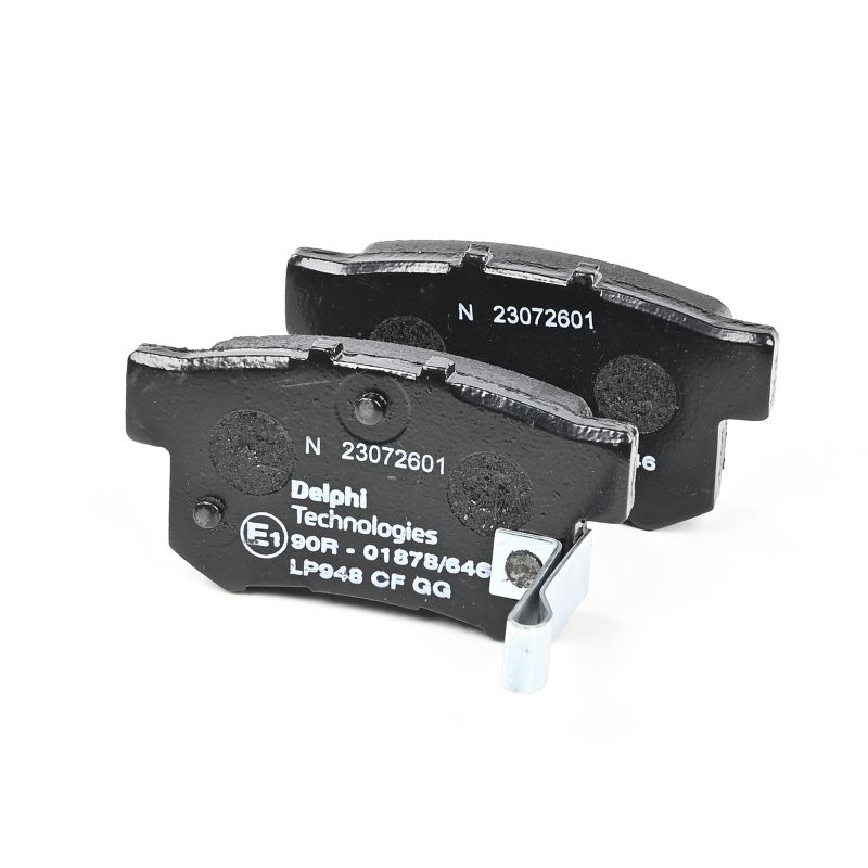 Bremsbeläge LP948 DELPHI 43022SV4G02 mit akustischer Verschleißwarnung, ohne Anti-Quietsch-Blech, ohne Zubehör