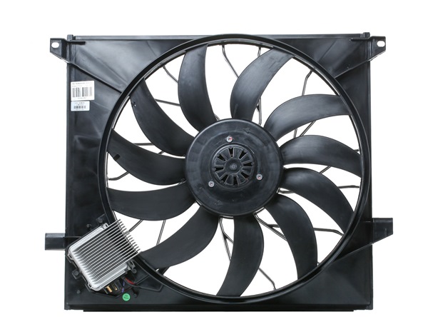 47446 NRF Radiator cooling fan D1: 530mm, with control unit, with radiator fan shroud, Brushless Motor