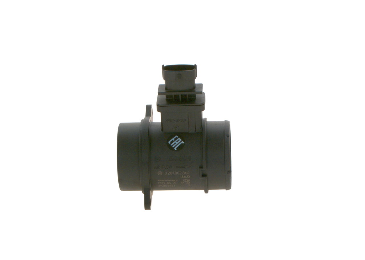 BOSCH 0 281 002 862 Mass air flow sensor (MAF) SUZUKI SWIFT 3 (MZ, EZ) 1.3 DDiS 69 hp Diesel 2021