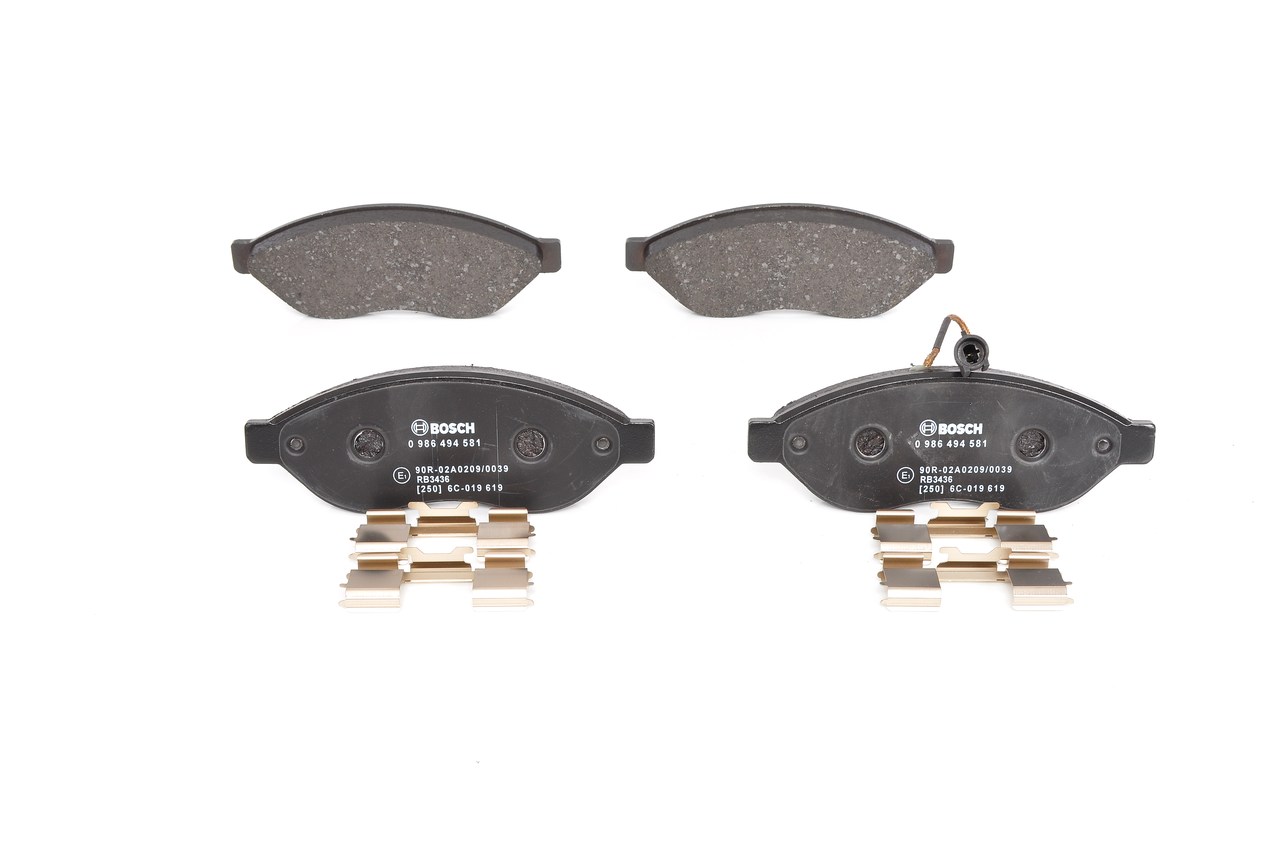 OEM nummer 7 736 709 1 - Bremseklosser 0 986 494 581 CITROËN, FIAT, ALFA ROMEO, CHRYSLER, LANCIA