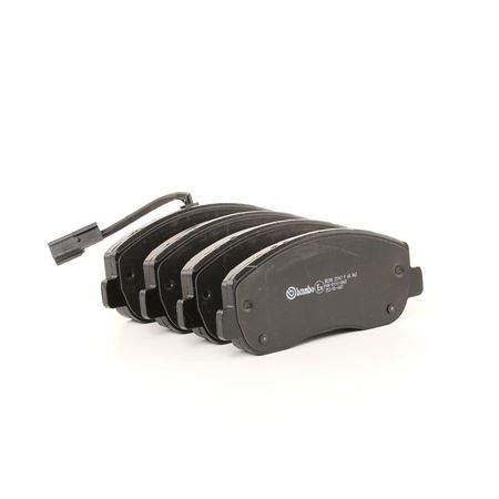 Bremsbeläge P 68 062 BREMBO 4106000Q1E inkl. Verschleißwarnkontakt, mit Anti-Quietsch-Blech, ohne Zubehör