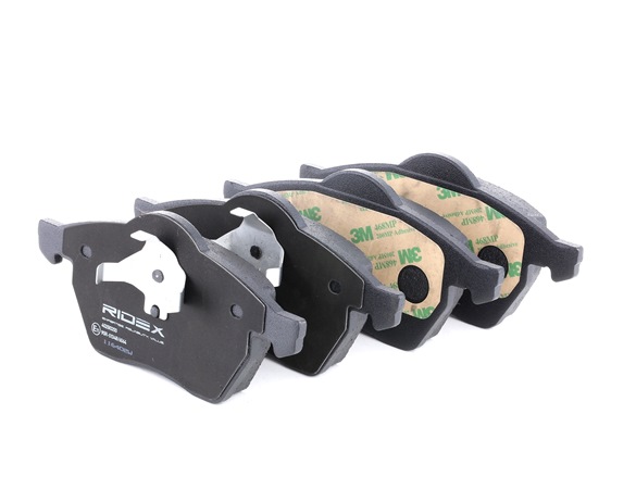 RIDEX | Bremsbelagsatz exkl. Verschleißwarnkontakt, Vorderachse, mit Kolbenclip, mit Anti-Quietsch-Blech, ohne Zubehör 402B0200 VW Sharan Kastenwagen (7M) 2002 günstig online