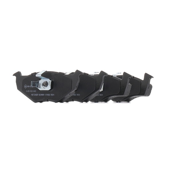 METZGER Remblokset Excl. slijtage waarschuwingscontact, niet voorbereid voor waarschuwing bij slijtage, Vooras, Met anti-kreukplaat 1170023 75,38 € order online