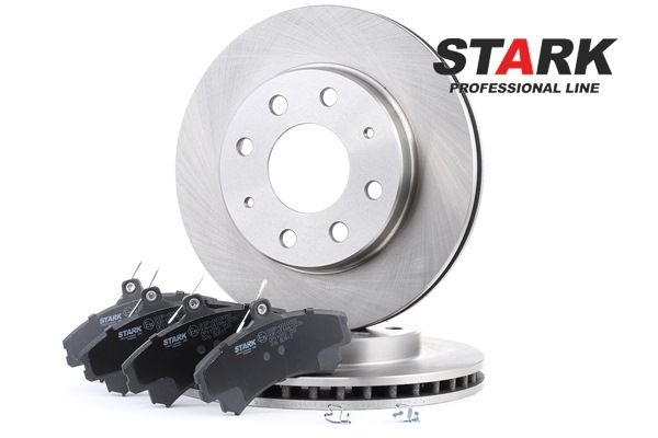 STARK | Kit dischi e pastiglie freno Assale anteriore, Tipo disco freno: ventilato, con segnalatore acustico usura SKBK-1090084 MITSUBISHI Carisma Hatchback (DA2A, DAO) 2005 economici online