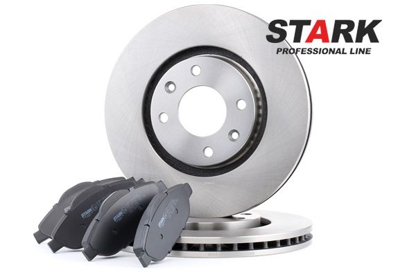 STARK | Kit dischi e pastiglie freno Assale anteriore, Tipo disco freno: ventilato, non predisposto per visualizzazione avviso usura SKBK-1090242 MITSUBISHI Pajero II (V20) 1996 economici online