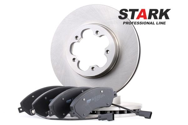 STARK | Dischi e pasticche freni Assale anteriore, Tipo disco freno: ventilato, Con contatto segnalazione usura SKBK-1090253 FORD Transit Mk6 Camion pianale / Telaio (V347, V348) 2009 economici online