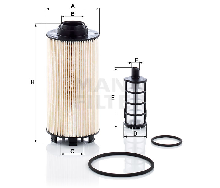 Numer OEM A 936 090 65 52 - Filtr paliwa PU 8010-2 x MERCEDES-BENZ, DAIMLER