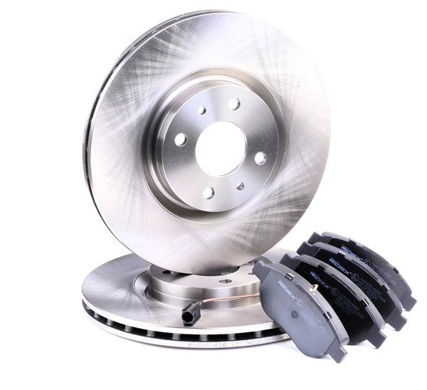 Brake discs and pads set 3405B0112 RIDEX 7 736 502 6 PEUGEOT, FIAT, ALFA ROMEO, ABARTH, LANCIA