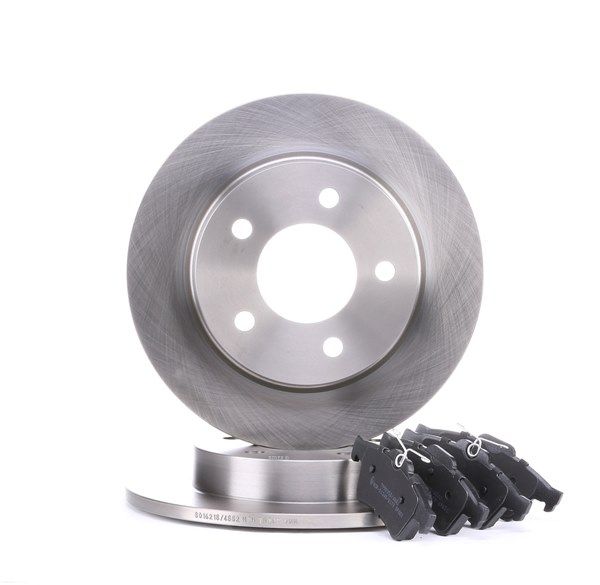Bremsscheiben und -beläge 3405B0206 RIDEX BPYK2648ZA9C Hinterachse, Bremsscheibenart: voll
