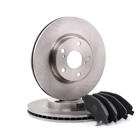 RIDEX | Bremsesett framaksel, Bremseskive type: ventilert, med akustisk slitasjevarsel 3405B0114 TOYOTA Corolla Verso (AR10) 2006 billige på nett