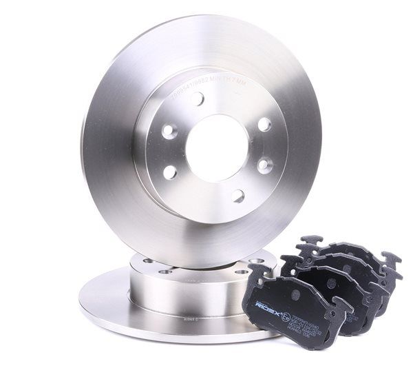 Kit de discos de freno y pastillas 3405B0128 RIDEX RENAULT Clio I Hatchback 1.1 1991 46 cv