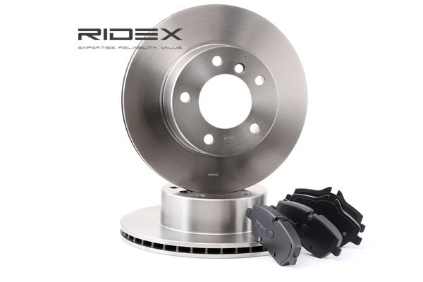 Brake discs and pads set 3405B0218 RIDEX 34 11 6 772 892 BMW, MINI, MITSUBISHI