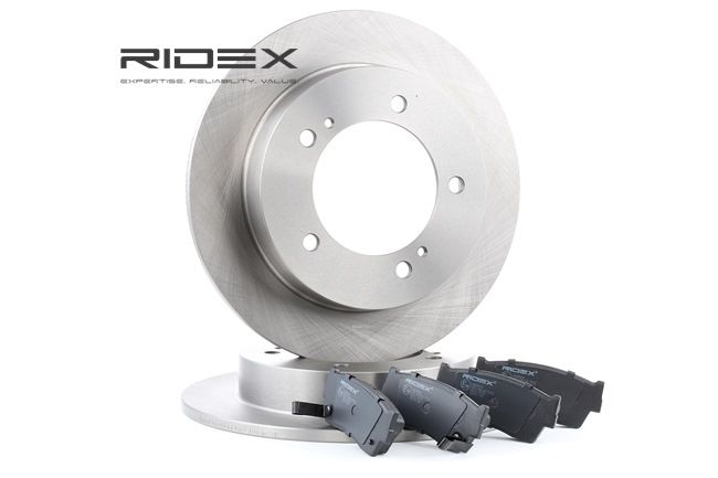Suzuki SJ 413 (OS) brake rotors and pads RIDEX 3405B0209