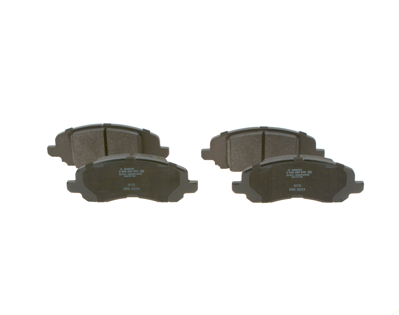 OEM-Nummer 68 020 494 AB - Bremsbeläge 0 986 494 575 VW, MERCEDES-BENZ, CITROËN, JEEP, MITSUBISHI