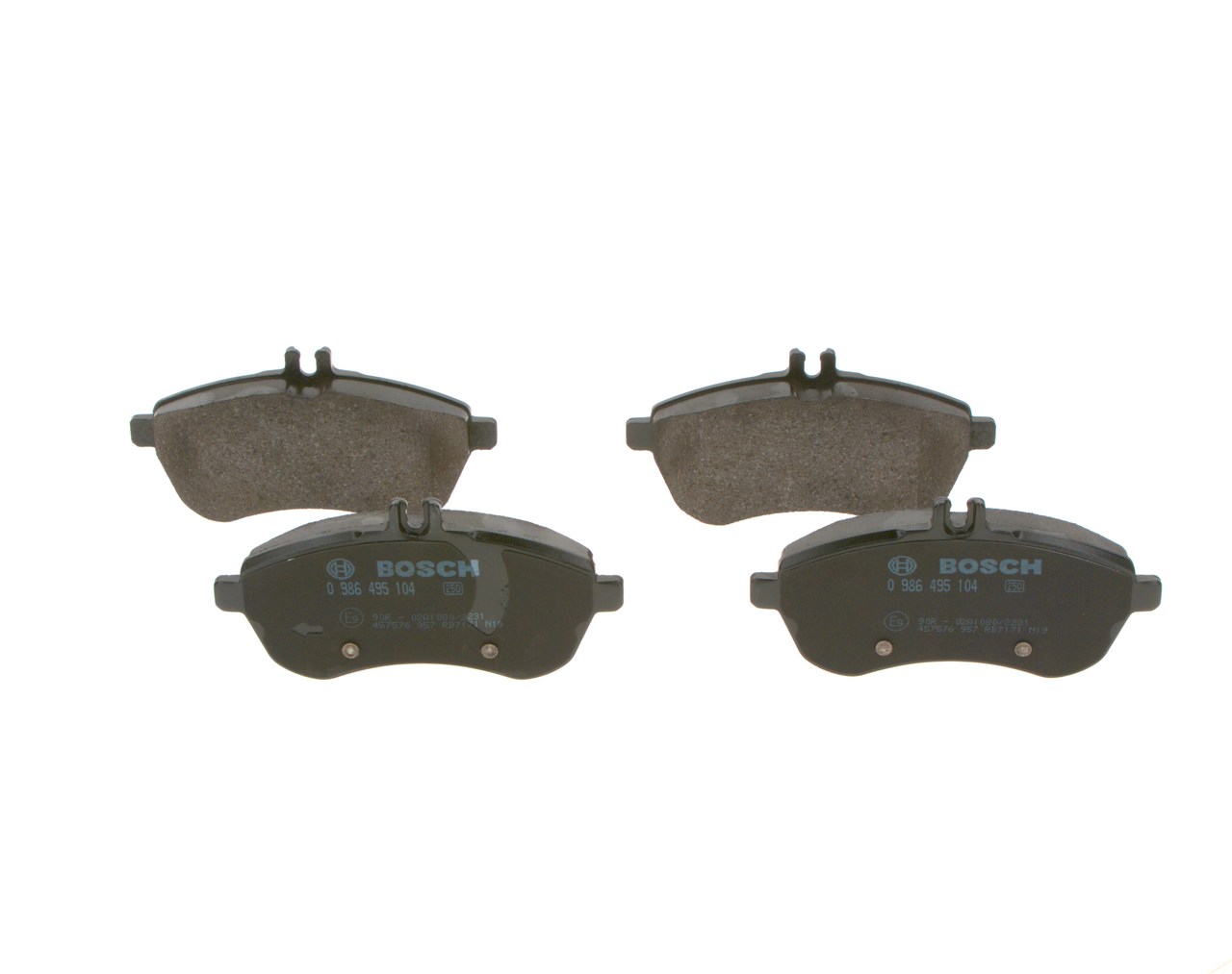Numéro OEM A 007 420 57 20 - Plaquettes de frein 0 986 495 104 MERCEDES-BENZ