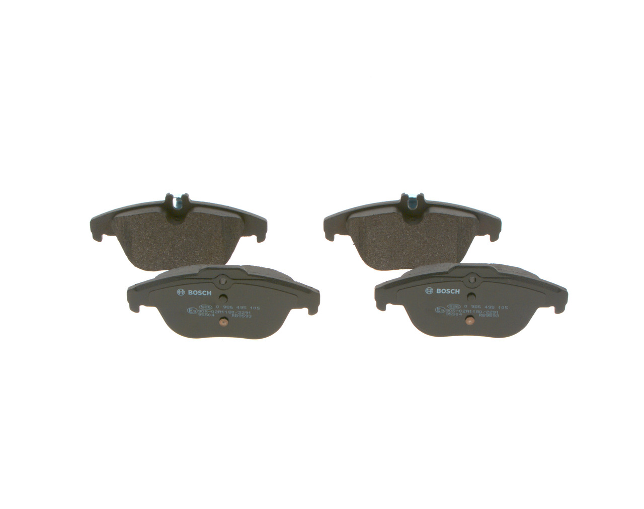 BOSCH 0 986 495 105 Bremsbeläge MERCEDES-BENZ C-Klasse T-modell (S204) C 220 CDI 2.2 (204.202) 170 PS Diesel 2008