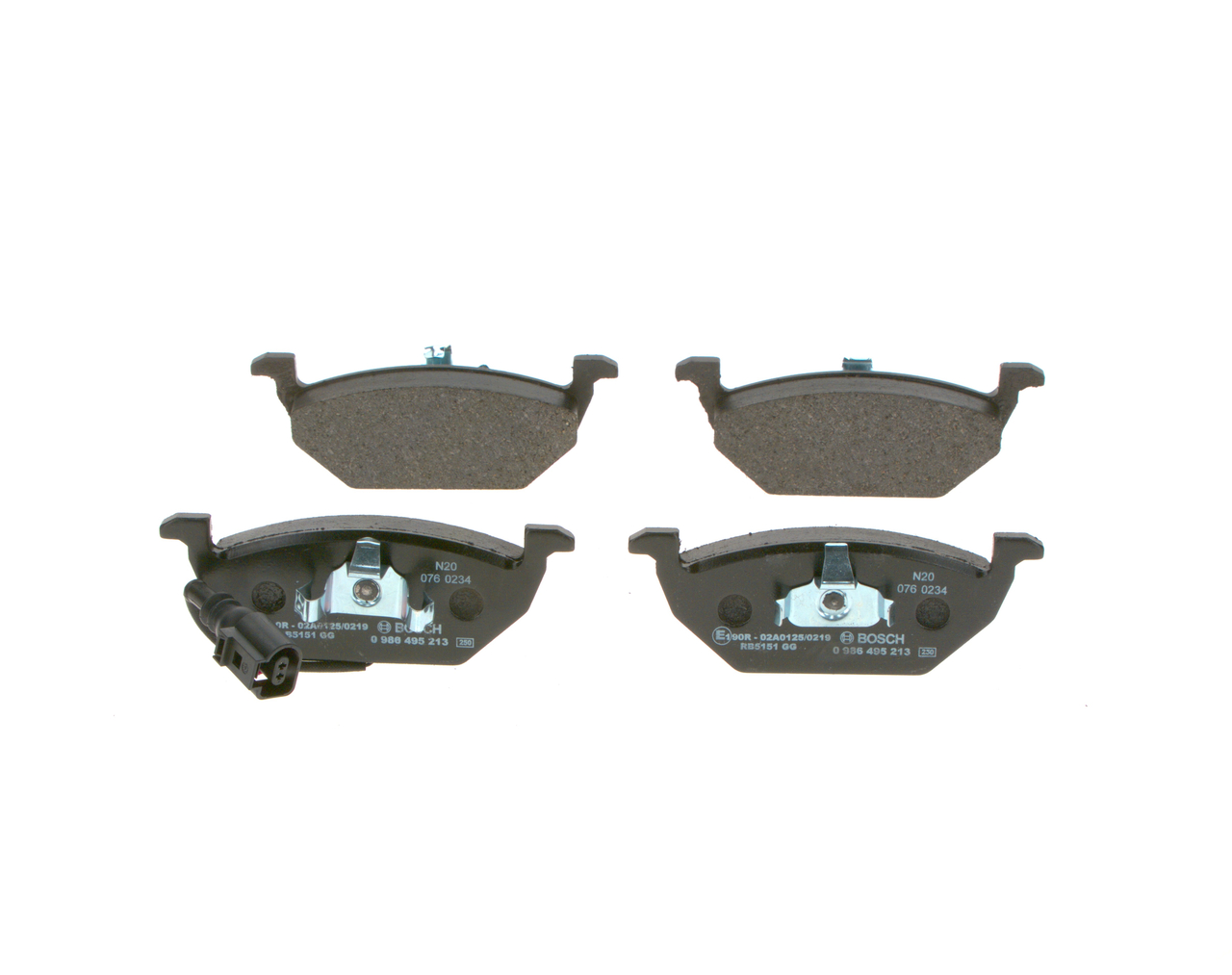 Número OEM JZW 698 151 - Juego de pastillas de freno 0 986 495 213 SEAT, AUDI, FORD, SKODA, SMART