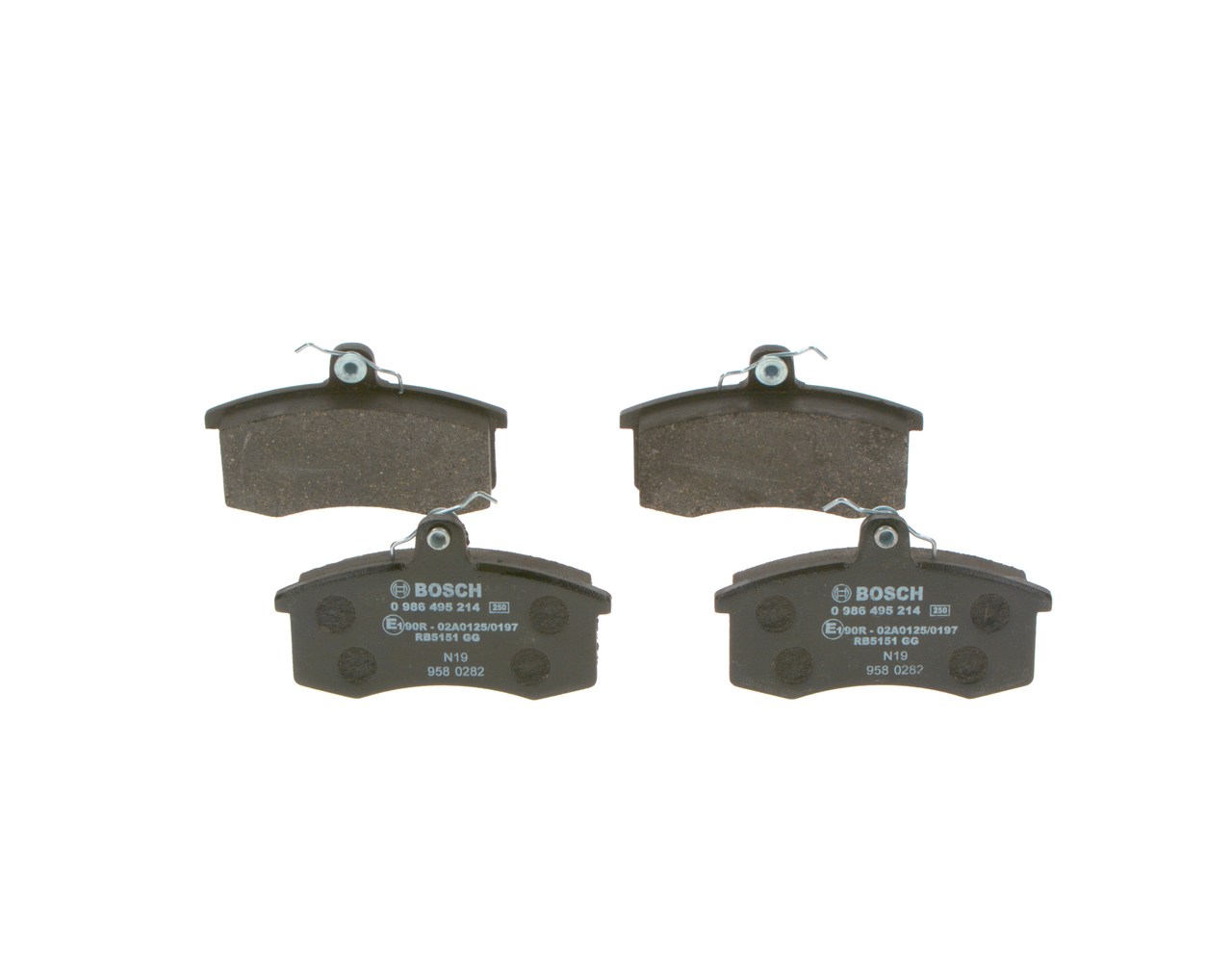 Pastilhas de travão 0 986 495 214 BOSCH LADA Priora Carrinha (2171) 1.6 2012 98 cv