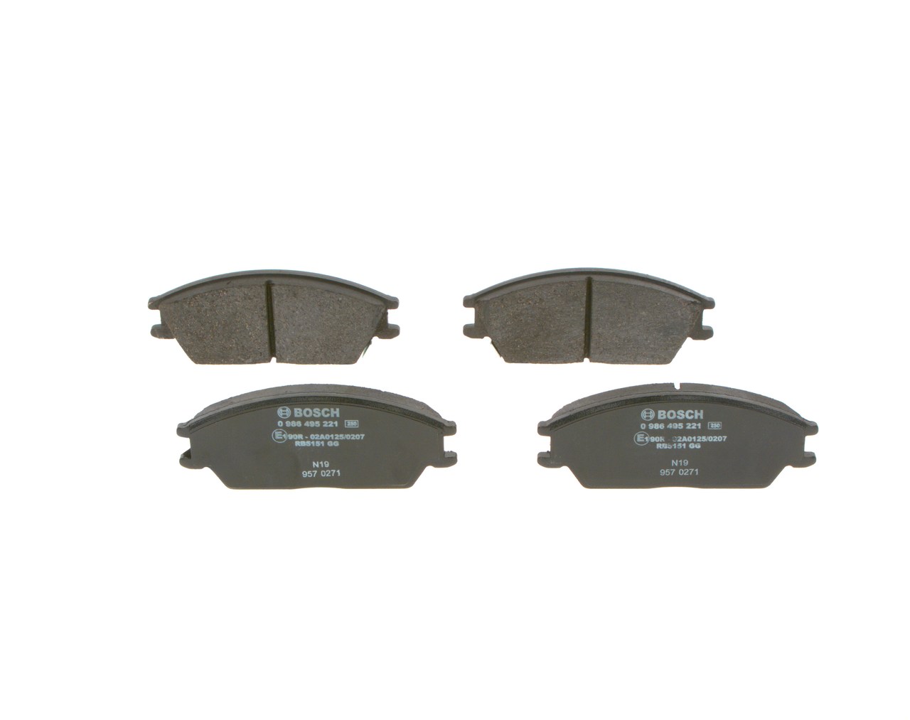 Número OEM 58101 25A20 - Juego de pastillas de freno 0 986 495 221 HYUNDAI, KIA