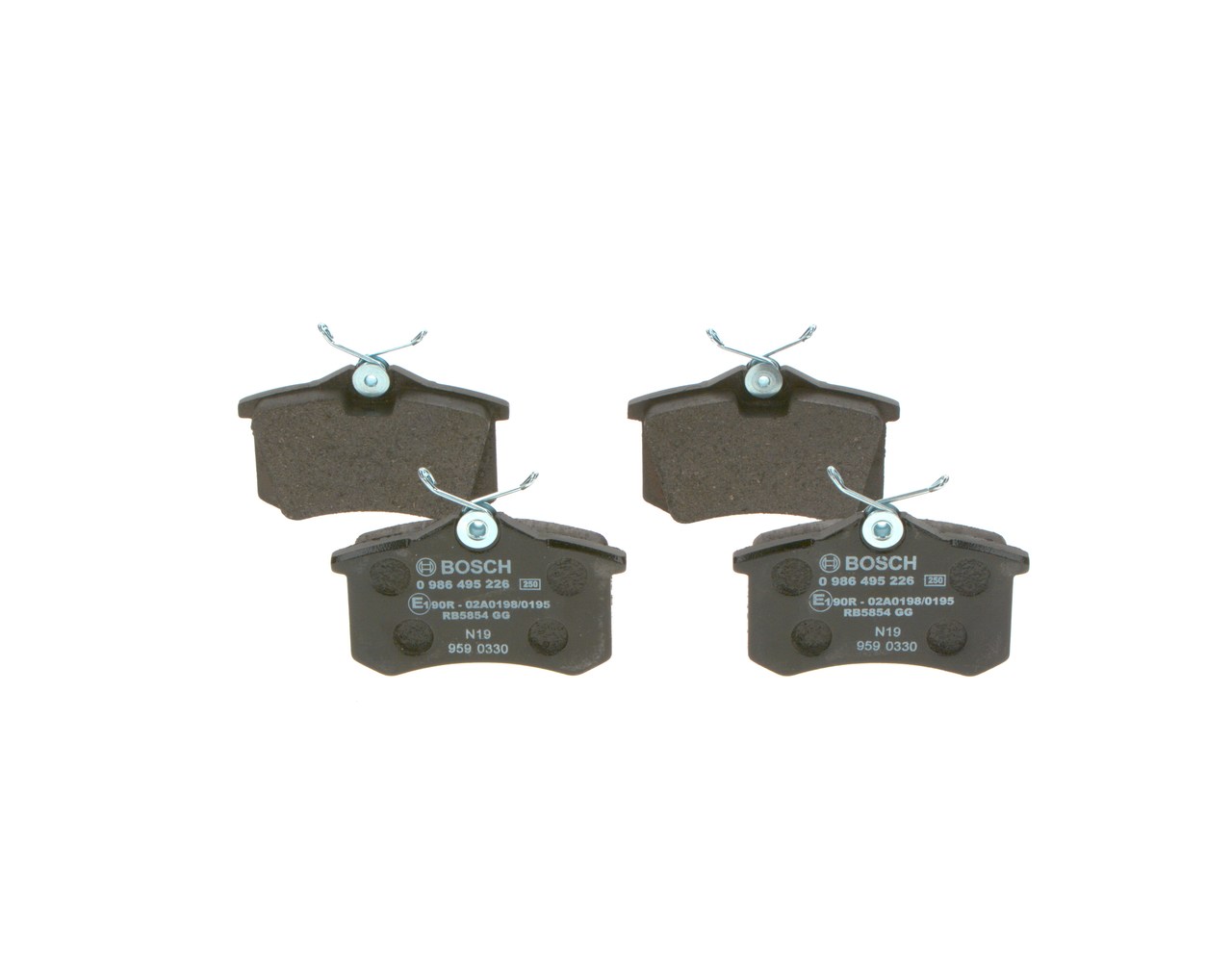 Número OEM 191 698 451 C - Juego de pastillas de freno 0 986 495 226 SEAT, RENAULT, AUDI, PEUGEOT, FORD
