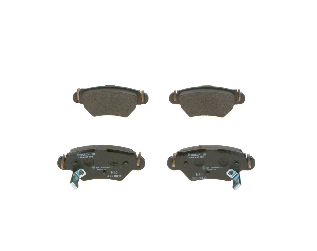 Número OEM 16 05 961 - Juego de pastillas de freno 0 986 495 250 OPEL, SUZUKI, CHEVROLET, SAAB, VAUXHALL
