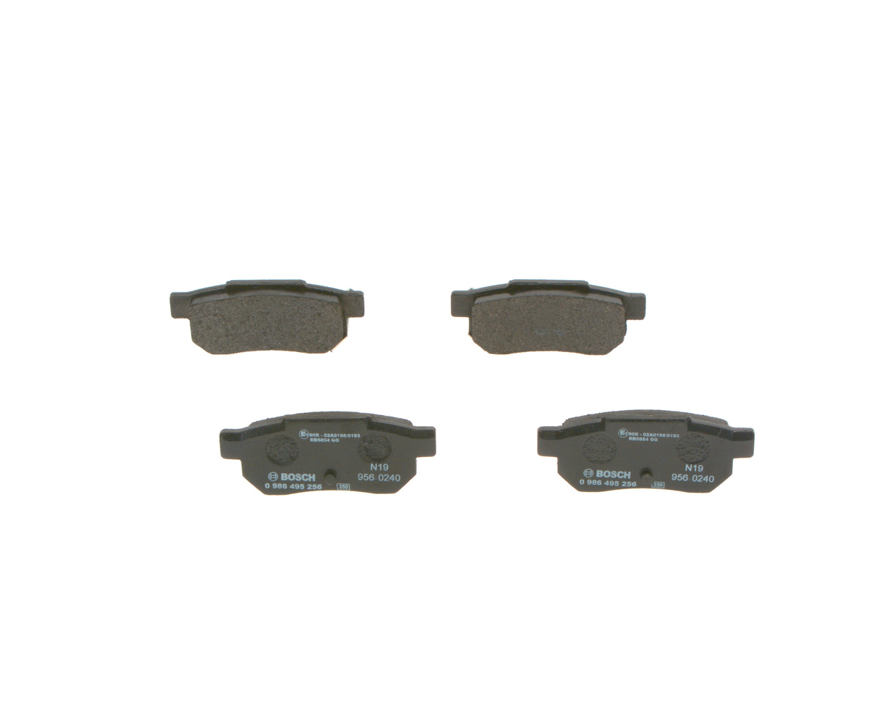 Número OEM 43022-SF1-010 - Pastilhas de travão 0 986 495 256 HONDA, HYUNDAI, ACURA
