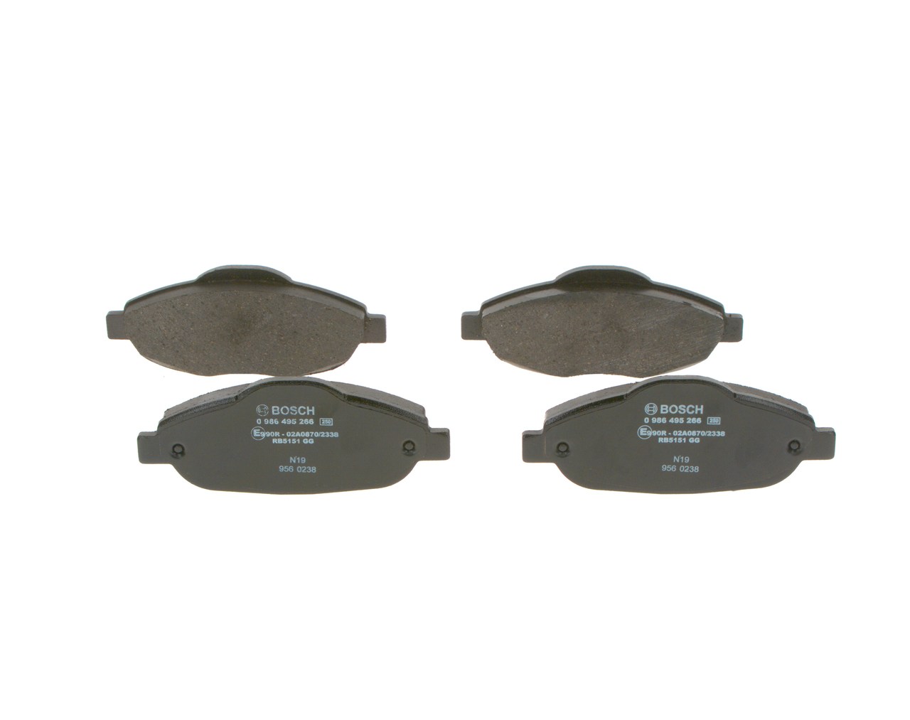 Numer OEM 16 092 530 80 - Klocki hamulcowe 0 986 495 266 OPEL, MERCEDES-BENZ, PEUGEOT, CITROËN, DS