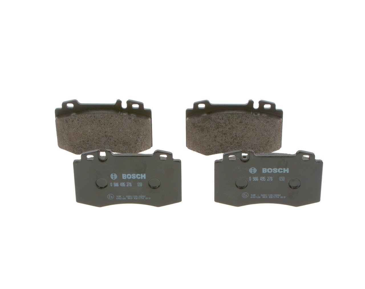 Numéro OEM A 004 420 05 20 - Plaquettes de frein 0 986 495 278 MERCEDES-BENZ