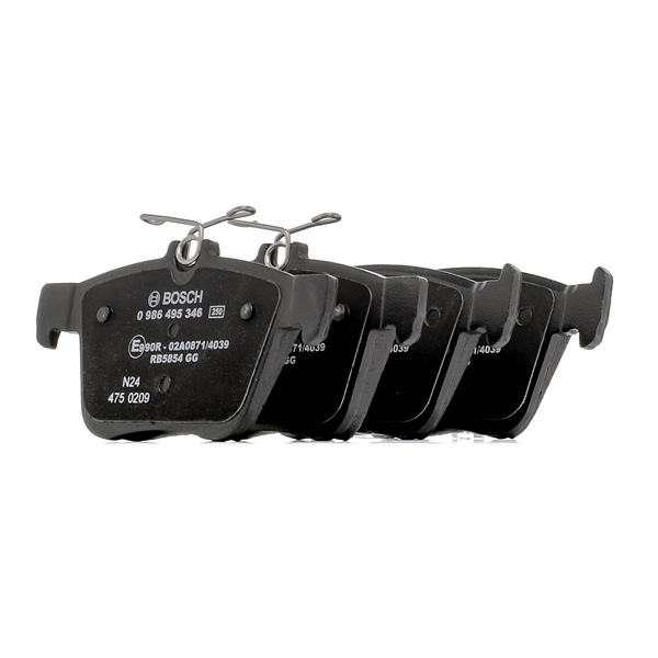Número OEM 8V0 698 451 A - Pastilhas de travão 0 986 495 346 VW, AUDI, FORD, SEAT, SKODA