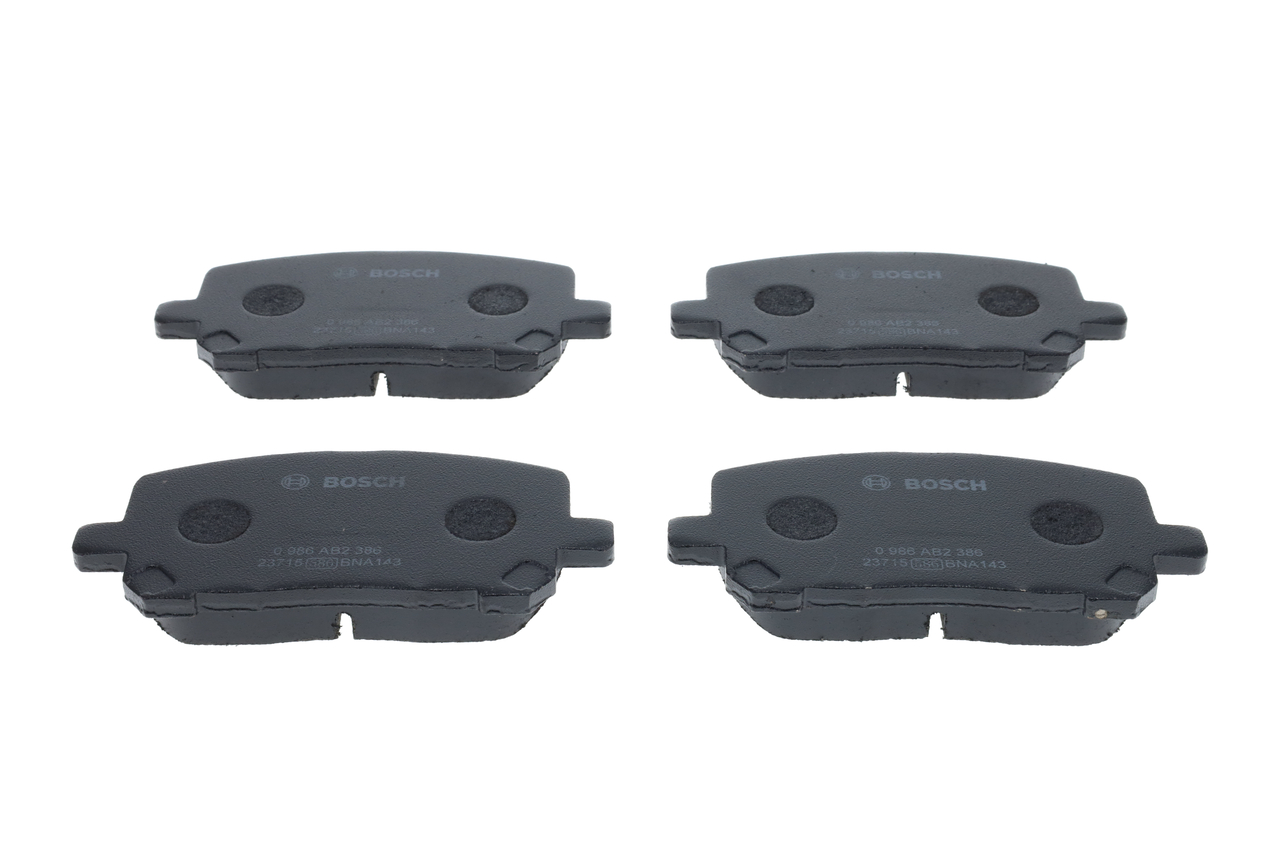 Número OEM 04465 02070 - Pastilhas de travão 0 986 AB2 386 TOYOTA, SUZUKI, LEXUS, SATURN, WIESMANN