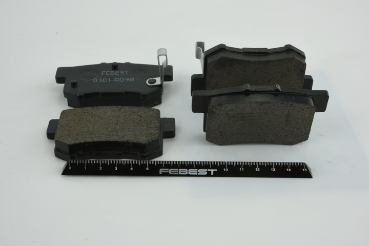 FEBEST 0301-RD9R Brake pads SUZUKI SWIFT 3 (MZ, EZ) 1.3 4WD 91 hp Petrol 2008