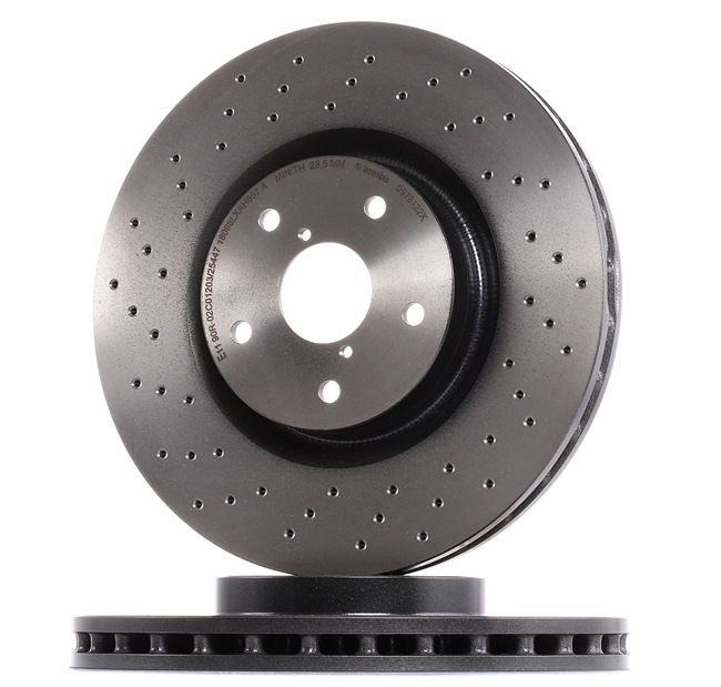 BREMBO | Bremseskiver belagt, høy-karbon, perforert / ventilert 09.7812.2X TOYOTA GT86 Coupé 2024 billige på nett