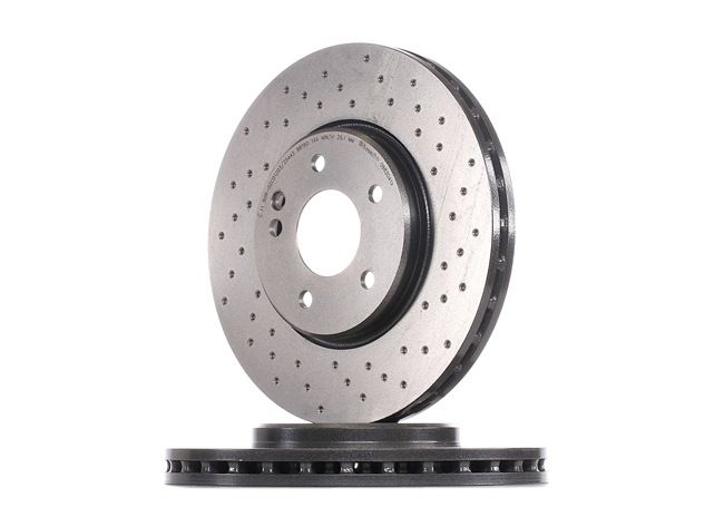 BREMBO | Bromsskiva belagd, höguppkolat, med skruvar, Hålad/ventilerad invändigt 09.8304.1X CHRYSLER Crossfire Coupe 2006 billiga online