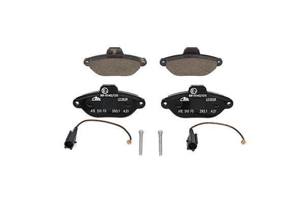 ATE | Pastillas con contacto avisador de desgaste, con accesorios 13.0470-3838.2 FORD KA Hatchback (RU8) 2011 baratos online