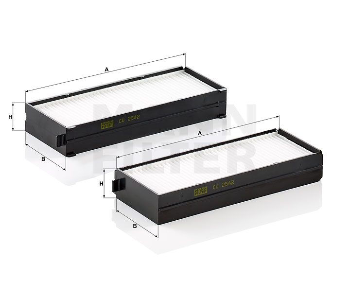 order MANN-FILTER (CU 2542-2) Interieurfilter