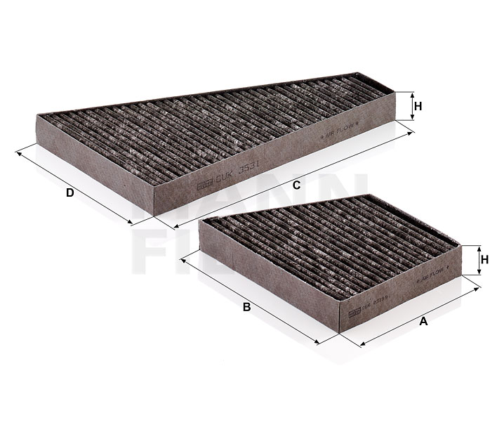 Pollenfilter CUK 35 000-2 MANN-FILTER Volkswagen Phaeton (3D1, 3D2, 3D3, 3D4, 3D6, 3D7, 3D8, 3D9) 3.0 V6 TDI 4motion 2012 240 Pk