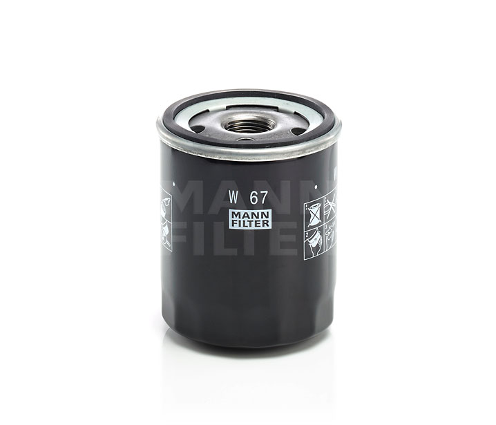 MANN-FILTER | Motorölfilter Anschraubfilter, mit einem Rücklaufsperrventil W 67 HONDA Jazz Schrägheck (GE, GG, GP, ZA) 2010 günstig online
