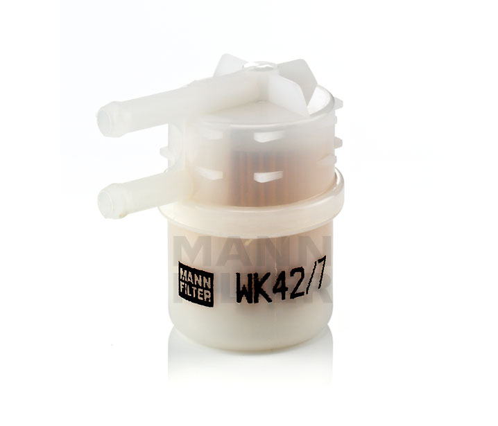 MANN-FILTER WK 42/7 Kraftstofffilter MITSUBISHI COLT 3 (C5A) 1.3 GL 60 PS Benzin 1990
